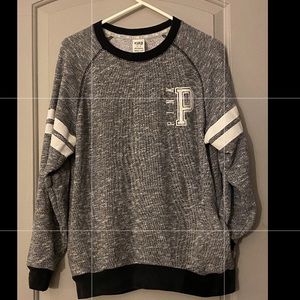 PINK Victoria's Secret Sweater Women's XS Gray Pullover embroidered PINK